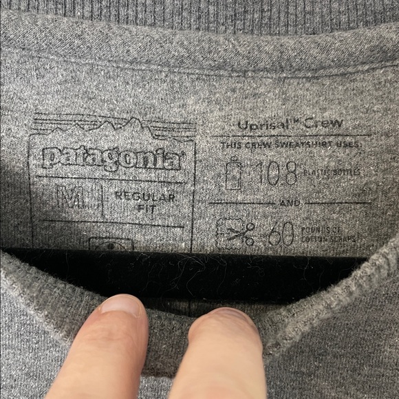 Patagonia Women's Solar Rays '73 Uprisal Crew Sweatshirt Gravel Heather Gray Med - Picture 5 of 10